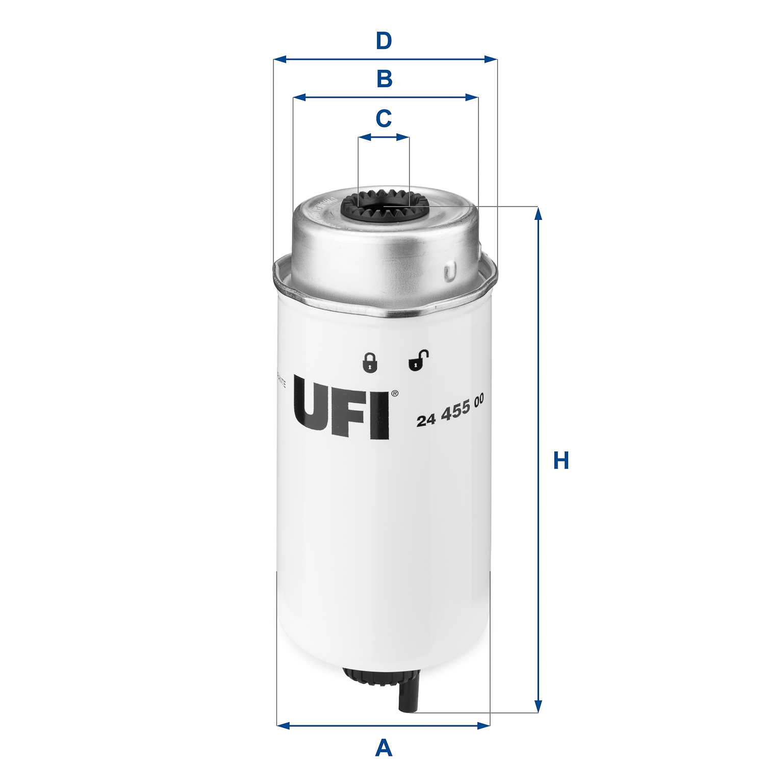 Fuel filter - 24.455.00 UFI