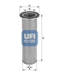 Filtro aria secondaria - 27.A38.00 UFI