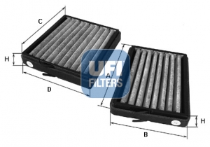 Filter, interior air - 54.130.00 UFI