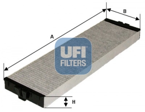 Filter, interior air - 54.157.00 UFI