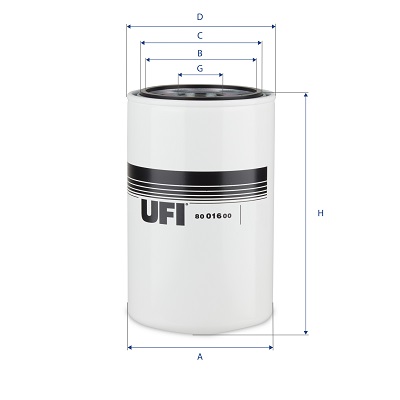 Oil Filter - 80.016.00 UFI