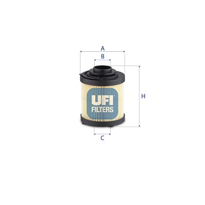Filtro, Sistema idraulico di lavoro - 83.065.00 UFI
