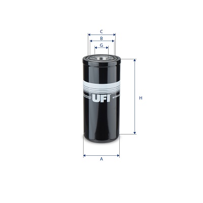 filtras, hidraulinė sistema - 87.012.00 UFI