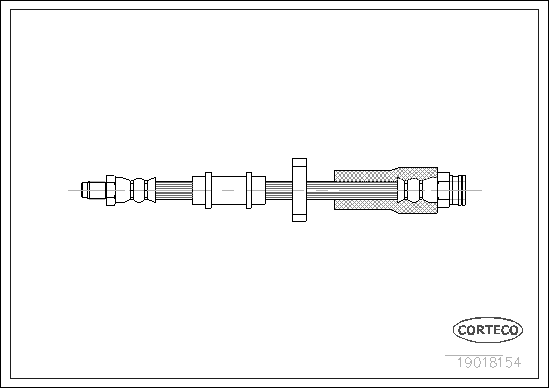 Brake Hose - 19018154 CORTECO