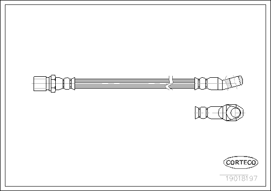 Brake Hose - 19018197 CORTECO