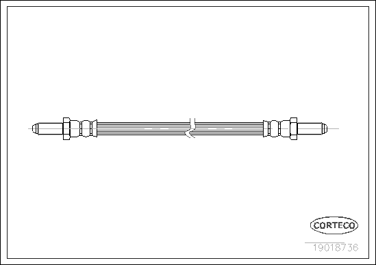 Brake Hose - 19018736 CORTECO