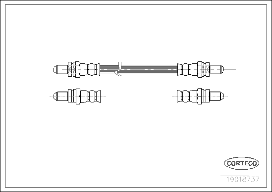 Brake Hose - 19018737 CORTECO