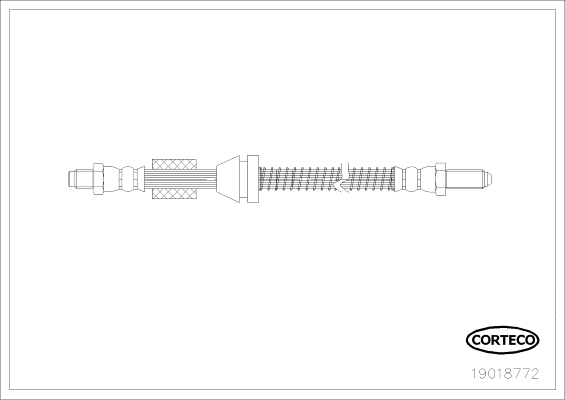 Brake Hose - 19018772 CORTECO