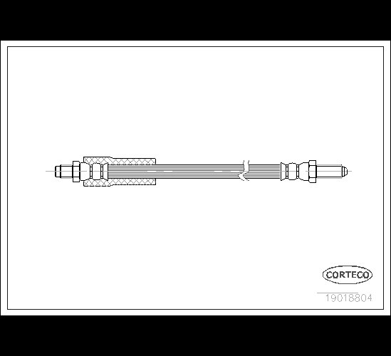 Brake Hose - 19018804 CORTECO