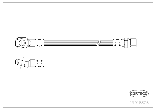 Brake Hose - 19018806 CORTECO