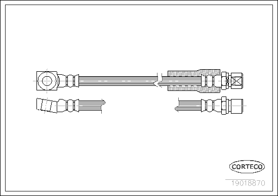 Brake Hose - 19018870 CORTECO