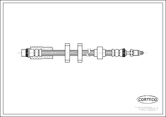Brake Hose - 19018887 CORTECO
