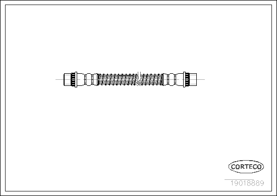 Brake Hose - 19018889 CORTECO