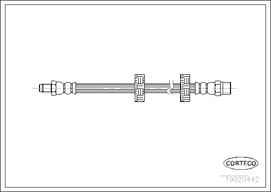 Brake Hose - 19020442 CORTECO
