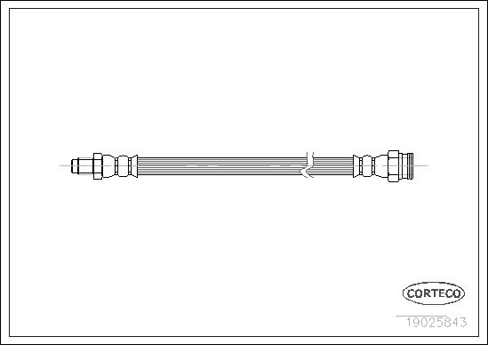 Brake Hose - 19025843 CORTECO