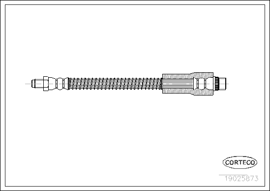 Brake Hose - 19025873 CORTECO