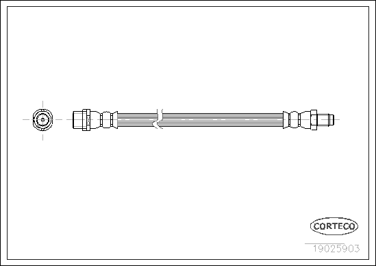 Brake Hose - 19025903 CORTECO