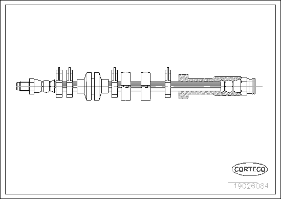 Brake Hose - 19026084 CORTECO