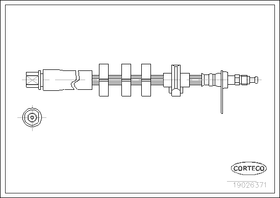 Brake Hose - 19026371 CORTECO