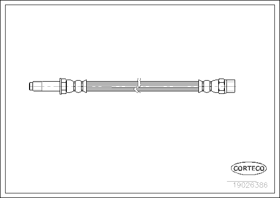 Brake Hose - 19026386 CORTECO