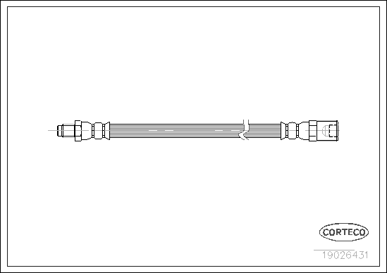 Brake Hose - 19026431 CORTECO