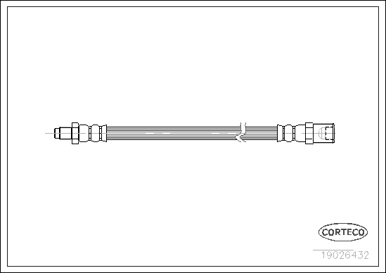 Brake Hose - 19026432 CORTECO