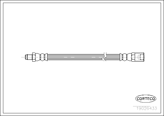 Brake Hose - 19026433 CORTECO