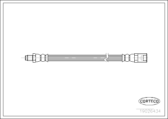 Brake Hose - 19026434 CORTECO