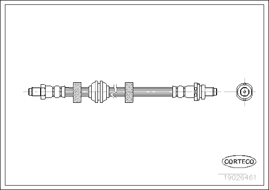 Brake Hose - 19026461 CORTECO