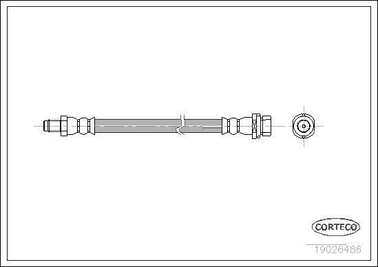 Brake Hose - 19026486 CORTECO