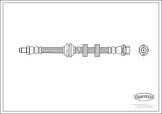 Brake Hose - 19026487 CORTECO