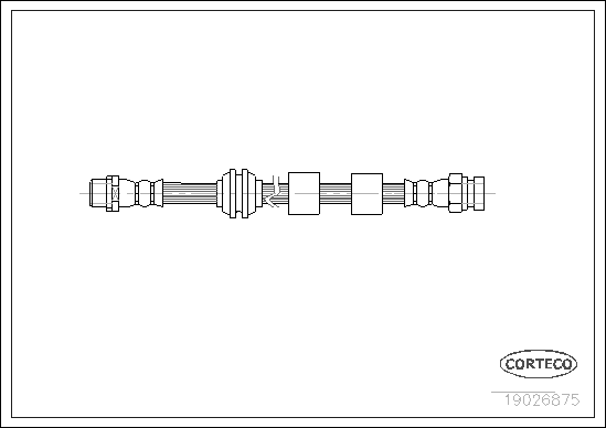 Brake Hose - 19026875 CORTECO