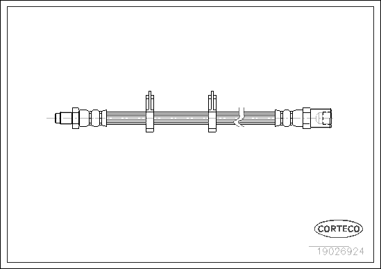 Brake Hose - 19026924 CORTECO