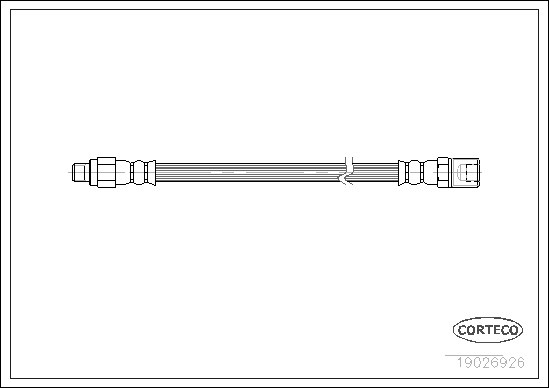 Brake Hose - 19026926 CORTECO