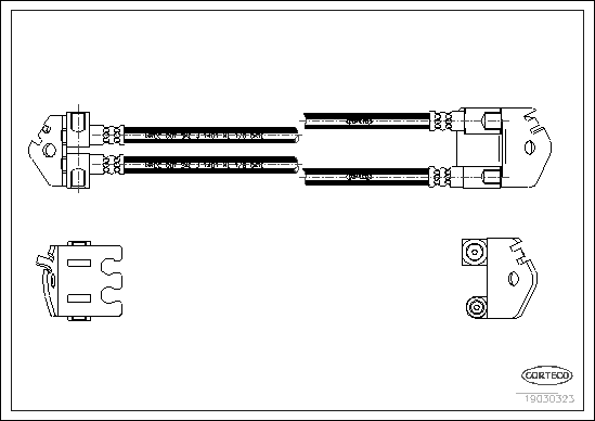 Brake Hose - 19030323 CORTECO
