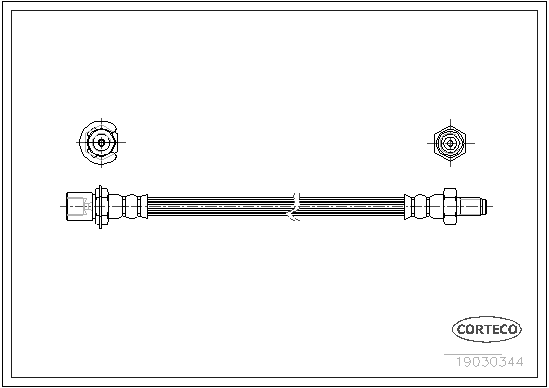 Brake Hose - 19030344 CORTECO