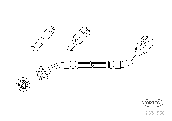 Brake Hose - 19030530 CORTECO