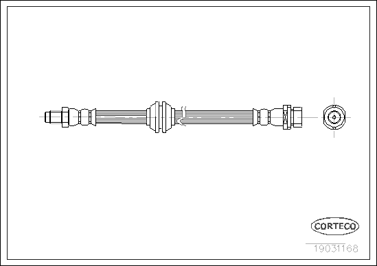 Brake Hose - 19031168 CORTECO