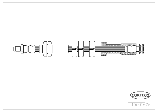 Brake Hose - 19031606 CORTECO