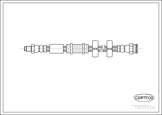 Brake Hose - 19031620 CORTECO