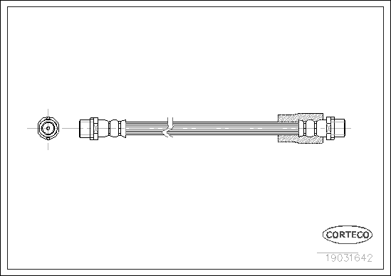Brake Hose - 19031642 CORTECO