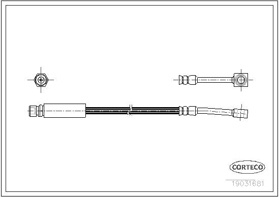 Brake Hose - 19031681 CORTECO