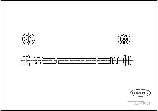 Brake Hose - 19031684 CORTECO