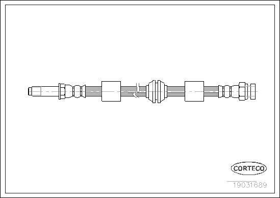 Brake Hose - 19031689 CORTECO
