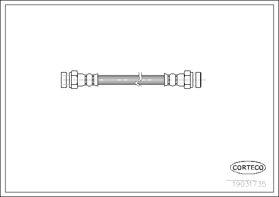 Brake Hose - 19031735 CORTECO