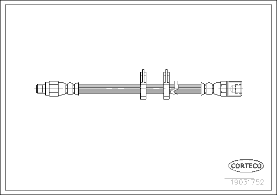 Brake Hose - 19031752 CORTECO