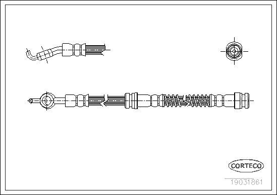 Brake Hose - 19031861 CORTECO