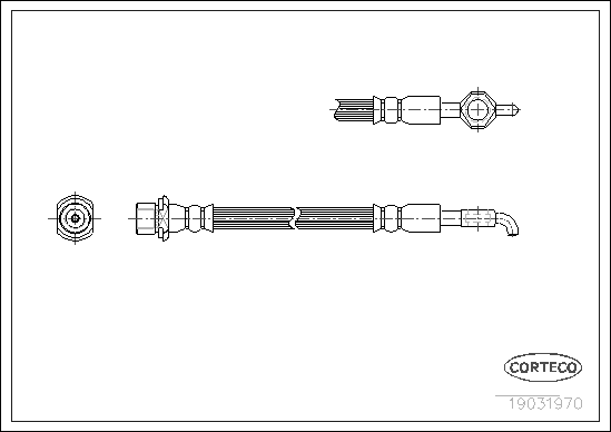 Brake Hose - 19031970 CORTECO