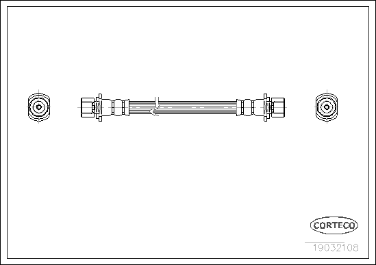 Brake Hose - 19032108 CORTECO