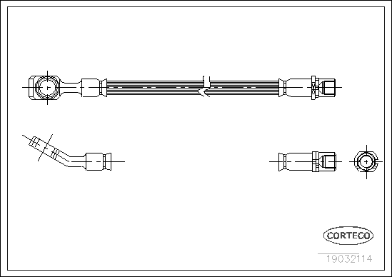 Brake Hose - 19032114 CORTECO